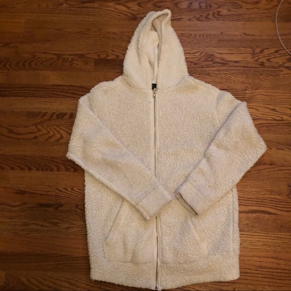 Jackets & Blazers - White zip up fleece